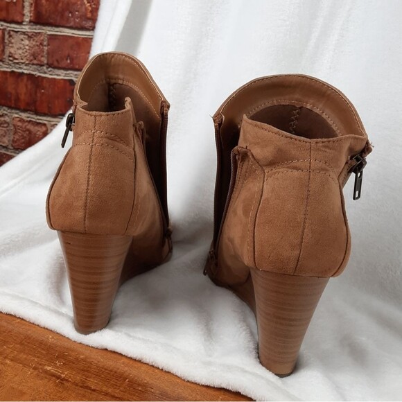 Sonoma Brown Suede Wedge Booties - Picture 9 of 15